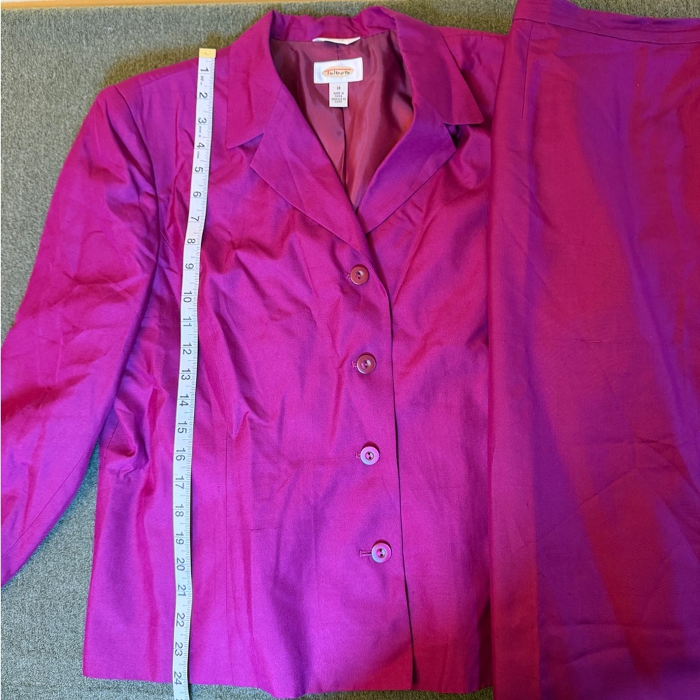 Talbots 2 pc Silk Suit size 18 purple - Picture 14 of 14